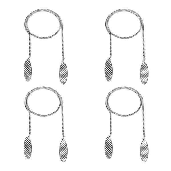 LXLVOUEG 4 PCS Dental Bib Clips,Adjustable Lightweight and Portable Metal Dentist Bibs Clips
