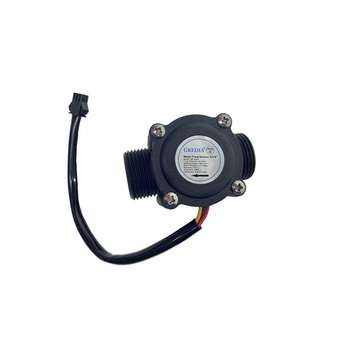 3/4" Water Flow Sensor Food-Grade Switch Hall Effect Flowmeter Fluid Meter Counter 1-60L/min, Pack of 2