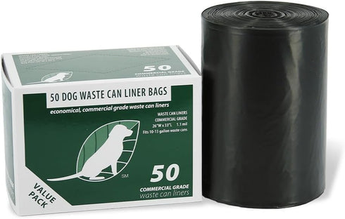 Commercial -1 50 26" 33" (10-13 (1.1 Zero Waste USA - Grade Dog Waste Station Can Liners Roll of bags - Standard Size W