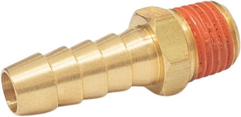 2 Pack Brass Air Hose Barb Fittings Adapter Set, 3/8" Barb to 1/4" NPT Male Pipe
