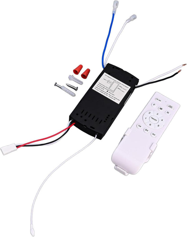 Lioaeust Ceiling Fan Remote Control Kit with Light Receiver Controller, 6-Speed Frequency Conversion,