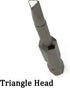 NGe Triangle Screwdriver Bit Set, 6 Pieces, 2 Inch Length, 1/4 Hex Shank, TA18, TA20, TA23, TA25, TA27, TA30