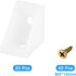 20Pcs 90 15.2x20x20mm uxcell Degree Plastic Corner Braces, Nylon Shelf Right Angle Brackets with Screws for Cabinets