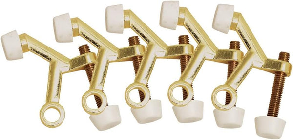 Design House 181750 Hinge Pin Door Stop Wall Protector with Rubber Tip, Adjustable Door Stoppers, 5-Pack