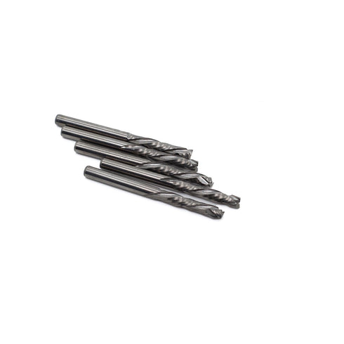 OSCARBIDE 1/8" Shank Square Nose Carbide End Mills, 5-Piece Precision Set for Wood, 2-Flute CNC Router Bits