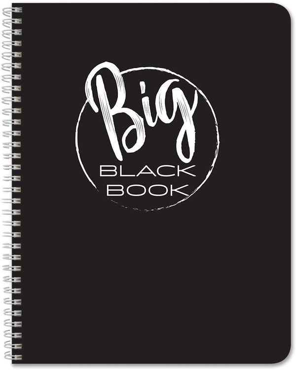 BookFactory Big Black Address Book - 100 Pages, 8.5'' x 11'', Wire-O (LOG-100-7CW-PP-(AddressBB))