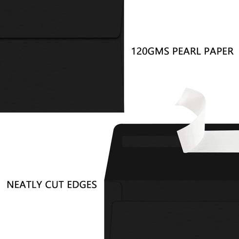 YINUOYOUJIA 50 Packs A7 Envelopes for Invitations, 5x7 Self Seal Envelopes for Weddings, Baby Showers, Mailing