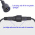 16.4 FT Outdoor Extension Cable, 2 Pin for Garden LED Spotlight, Black Waterproof Extension Cords