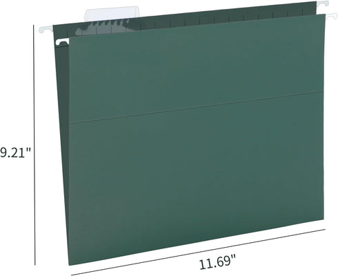 HERKKA Extra Capacity Hanging File Folders, 60 Pack, Reinforced Letter Size with Heavy Duty 0 Inch Expansion for Bulky