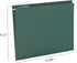 HERKKA Extra Capacity Hanging File Folders, 30 Pack, Reinforced Letter Size, Heavy Duty 0 Inch Expansion, Green