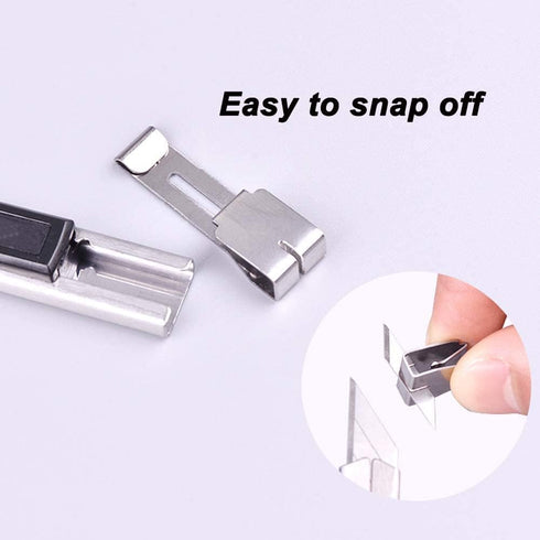 9mm Snap Off Utility Knife 3 Pack, High Hardness Retractable Box Cutters with 30 Pcs Blades