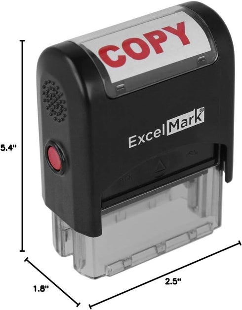ExcelMark Copy Stamp Self Inking Rubber Stamp, Red Ink for Office Use, Ideal for Document Management