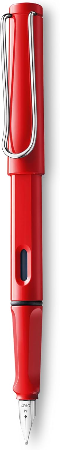 Lamy Safari Fountain Pen, Elegant Design, Cool Pens for Smooth Writing, Red Fine Point