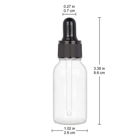 stonylab 2-Pack Glass Dropper Bottle, Empty Glass Bottle with Dropper, Inner Plug and Label for Essential Oils