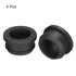 MECCANIXITY 4Pcs Snap Rubber Grommet Plug, Dia 21mm ID 16.5mm Seal, Anti-Scratch for Electrical Box Cable Pipe Black