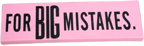 Giant Pink Erasers (5.5"), Large Pencil Rubber Eraser for Back to School, Joke Gag Gift for Work and School, 6 Pack