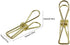 Pack of 25 Gold Small Metal Clips - Multi-Purpose Utility Clothesline Clips