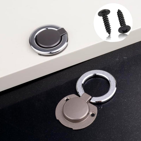 Generic 1 Round Handle Flat Cabinet Hidden Concealed Handle Drawer Handle Bedside Cabinet Shoe Cabinet Floor Cabinet