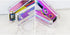 Office Stapler and Staples Remover Set, Clear Acrylic Metallic Rainbow Tone Desk Accessories