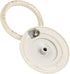 Bivethoi 6pcs Antique White Cabinet Knobs, Drop Ring Drawer Pulls Round Dresser Knobs Handles with Screws, Vintage