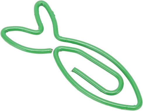 Office Paper Clips, 100 Pcs, Beautiful Electroplating Process Set for Fastening (Fish)