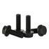 M6 x 20mm Flanged Hex Head Bolts, Full Thread Alloy Steel Screws, Black Oxide Finish, Quantity 25