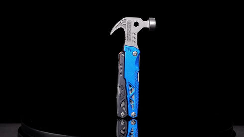 HomeExit Steel Multifunction Tool, Aluminum Alloy and Stainless Steel Construction, Blue Compact Multi Tool