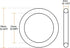 uxcell Nitrile Rubber O-Rings, 57mm OD, 51mm ID, 3mm Width, Metric Sealing Gasket, Pack of 10