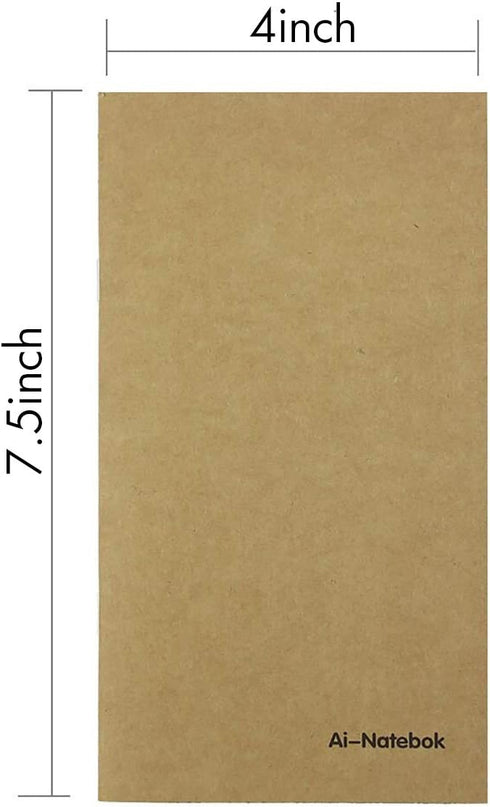 Travelers Notebook Inserts Lined Paper, Refill for Travel Journal, 7.5 X 4 Inch - Set of 3, 240 Pages