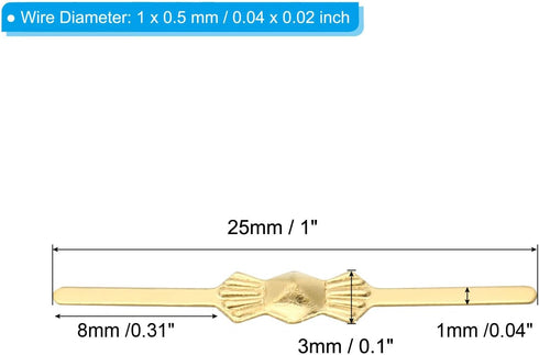 300 Pack 25mm/1" PATIKIL Chandelier Connector Clip, Length Chandelier Bowtie Pin Replacement for Fastening Crystals