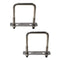 M8x40x65mm Square U Bolt, 304 Stainless Steel Tie Down U Bolt (Pack of 2)