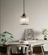 Meimond 1 Bulb Crystal Pendant Lights Black Light Cluster Ceiling,Modern Hanging Light Fixture for Kitchen