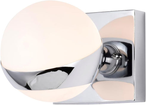 3008/1WB 5 1-Light Warehouse of Tiffany Sani in, Indoor Chrome Finish Wall Sconce with Light Kit