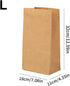 Dnyucen 25pcs Packaging Sourdough Bread Bags Paper Bags Bakery Cookies Sandwiches Takeaway Bag Candy Bag Bulk(L Kraft