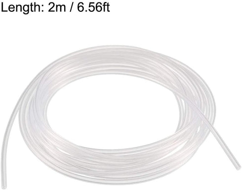 uxcell Silicone Tubing, 1mm ID x 3/32"(2mm) OD, 6.6ft(2m) Silicone Rubber Tube for Pump Transfer, Clear