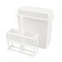 uxcell Plastic Covered 24 Slots Staining Jar Rack - White for Microscope Slides