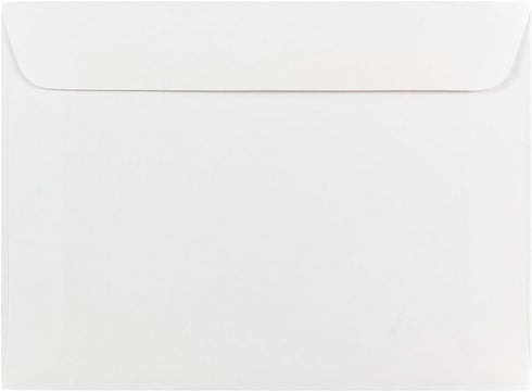 JAM PAPER 5 1/2 x 7 1/2 Booklet Envelopes, White, 50 Count for Mailing and Invitations