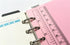EYAKEG 2Pcs A5 6-Hole (A5, Black/Clear Plastic Page Marker Pouch Measuring Today Ruler for Size Binder Notebook Black +