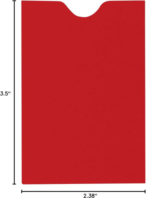 LUXPaper Credit Card Sleeves | Ruby Red | 80lb. Text | 2 3/8" x 3 1/2" | 50 Qty