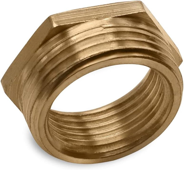 Brass Bushing 3/4" Female x 1" Male Threaded Reducer Bushing Pipe Fittings