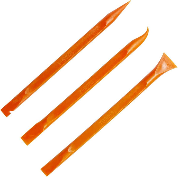 Craedli 3PCS Plastic Scraper Tool, Multi-Purpose Non-Scratch Scrapers Car Crevice Cleaning Tool for