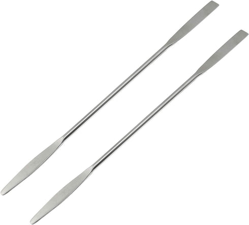 Maxmoral Stainless Steel Mini Double-Ended Spatula, Semi-Micro Shovel, Tapered Arrow End, 50 mm X 9 mm