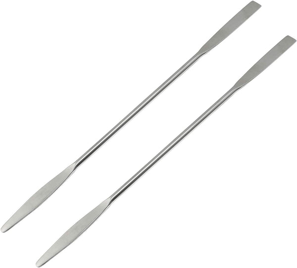 Maxmoral Stainless Steel Mini Double-Ended Spatula, Semi-Micro Shovel, Tapered Arrow End, 50 mm X 9 mm