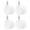 Uonlytech 4pcs 1.5-inch Swivel Caster Wheels with Brake, White Threaded Stem 8x13mm,