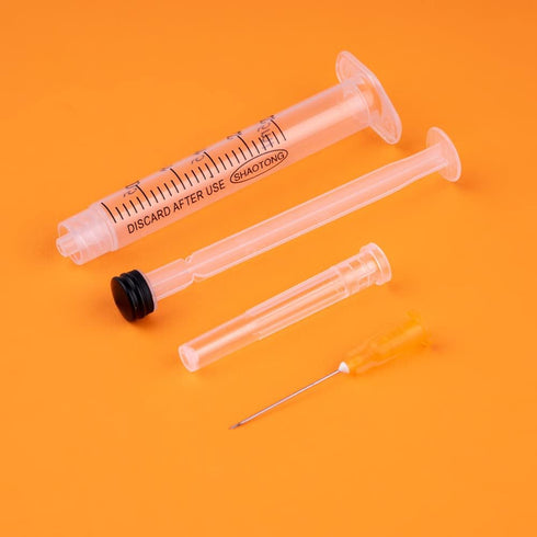 2.5ml Syringe with Needle, 25G Needle 20-Pack, Individually Packed for Industrial Laboratories