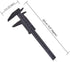 TamBee Plastic Vernier Caliper, 150mm Mini Caliper for School Students, 5PCS Double Scale Jewelry Brow Sliding Gauge