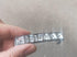 6 Pcs Modern U Shape Crystal Glass Drawer Pulls Knobs, Silver Zinc Alloy Handles for Cupboard Wardrobe Dresser