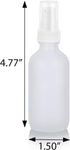 JUVITUS 2 oz Frosted Clear Glass Boston Round Pump Bottle - 12 Pack with Funnel