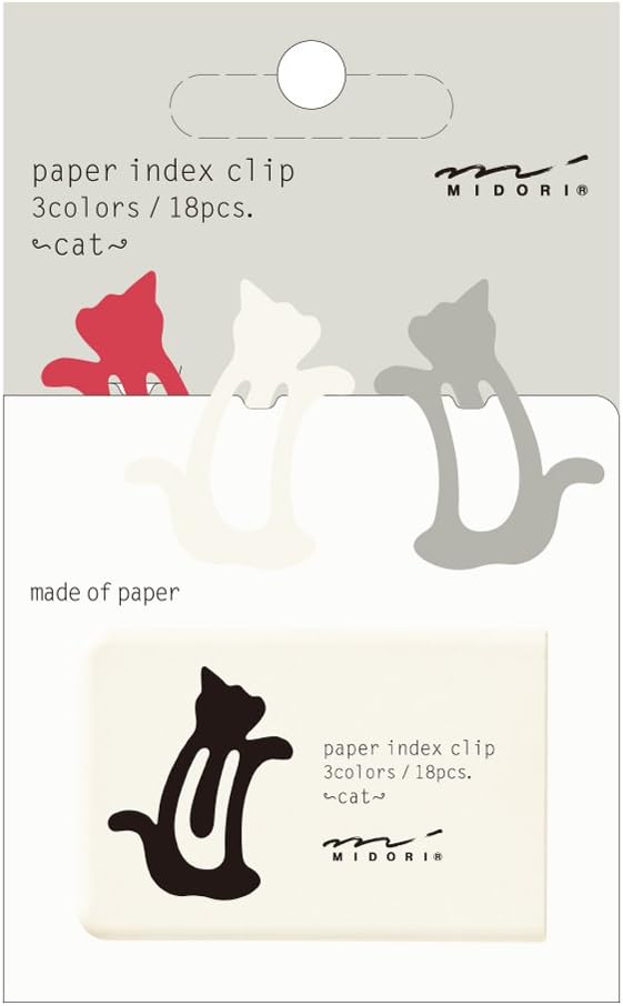 Midori Index Clip, Cat, Assorted 3 Colors (43235006)