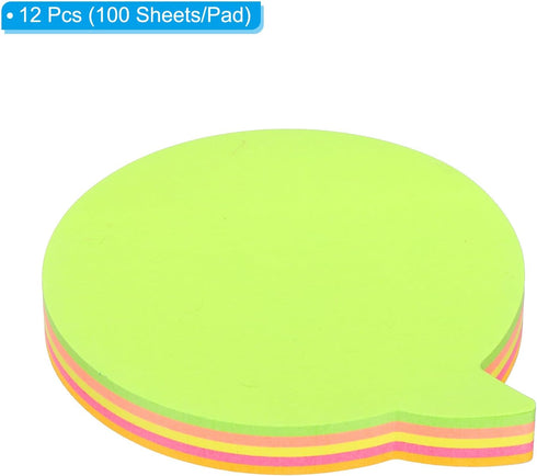 PATIKIL 2.7 x 2.4 Inch Animal Shape Sticky Notes, 12 Pads, Cute Self-Stick Memo Pads, 100 Sheets/Pad, 5 Colors